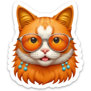 Cat wearing sunglassesCombine the skull with this emoji 😰 sticker
