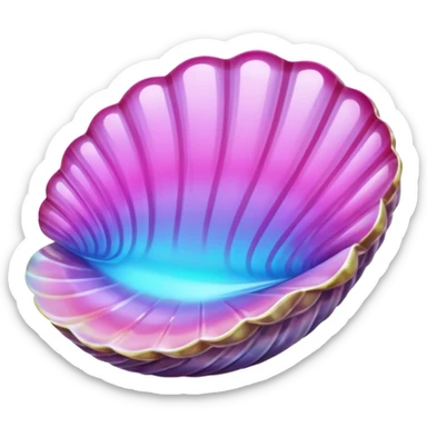 pink crystal clam sticker