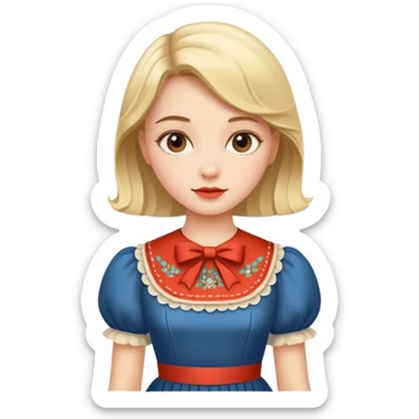 super vintage girl sticker