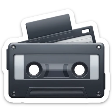 Realistic VHS tape sticker