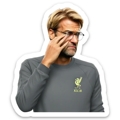 Jurgen Klopp facepalm emoji sticker