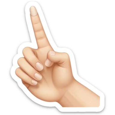 middle finger and pointer finger put together sticker