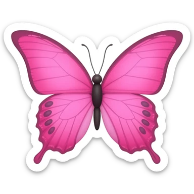 Pink butterfly sticker