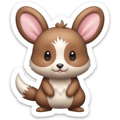 Teddiursa-Bunnelby-Minccino-fusion  sticker