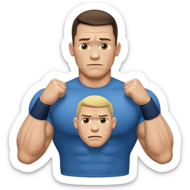 John cena emoji wearing t-shirt u can't c me sticker