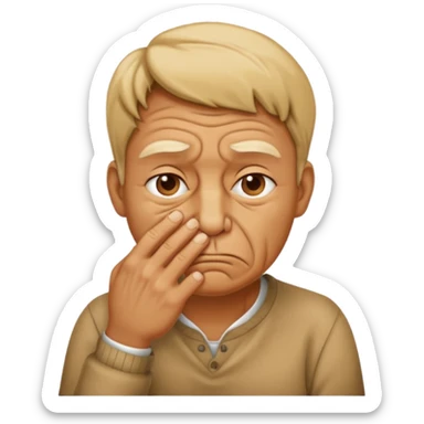 Person holding nose because something else is stinky sticker