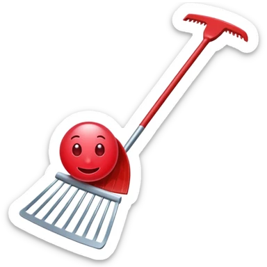 An emoji to upload into slack with the ruby on rails gem with a rake superimposed on it, indicating a "rake task" sticker