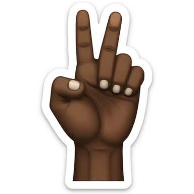 a black fist, with the middle finger sticking up sticker