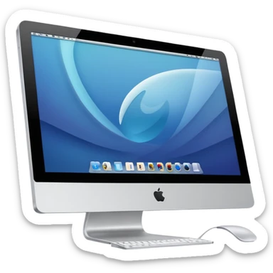 an Apple iMac sticker