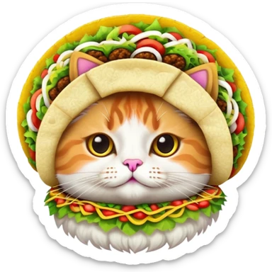 Majestic taco cat sticker
