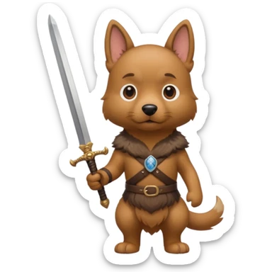 собака з мечем sticker