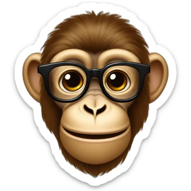 monkey with glasses and dolce & Gabbana clothing sticker