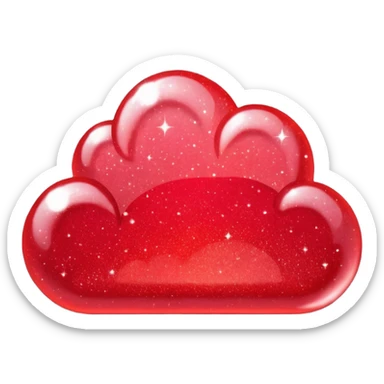 red glitter sky sticker