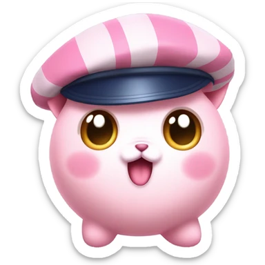 A french jigglypuff singing sticker