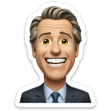 Gavin Newsom Laughing sticker