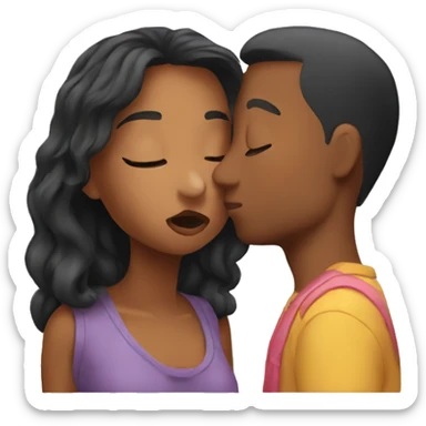 Best friends kissing sticker