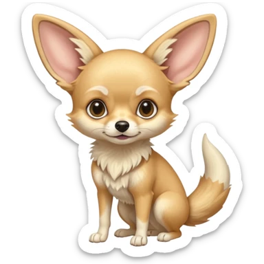 Fennec-Fox-chihuahua-hybrid, full body sticker
