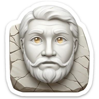 unfinished sculpture, part of the stone sticker