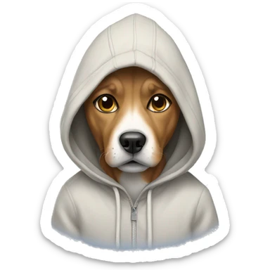 Dog with hoodie sticker