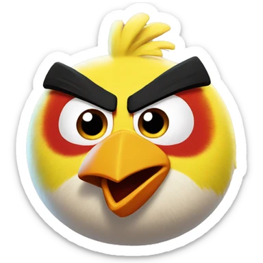 angry birds chuck sticker