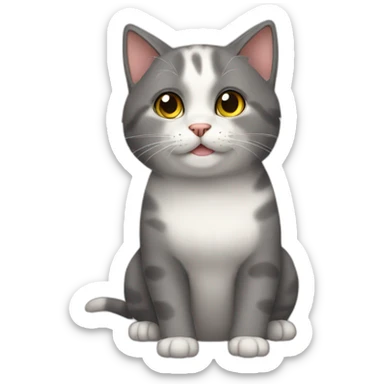 cat cat dog sticker