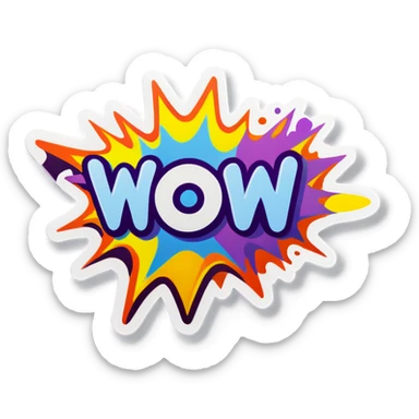 Wow sticker