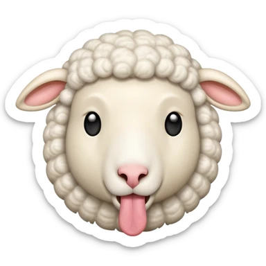 Mouton qui tire la langue  sticker