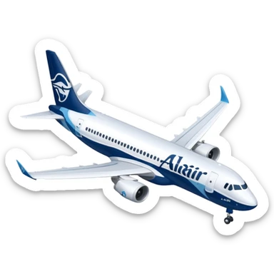 A320 Alaska air sticker
