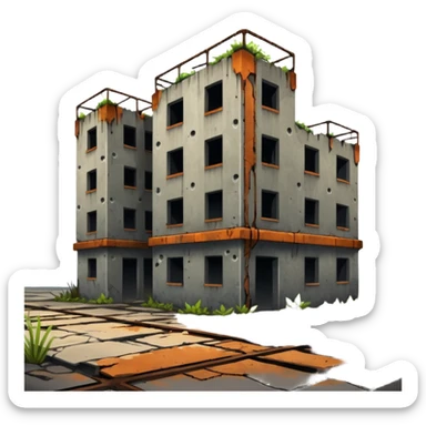 Dystopian Apocalyptic Aesthetic Scenery Deco sticker