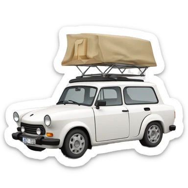 Trabant 601 Kombi weiß  sticker