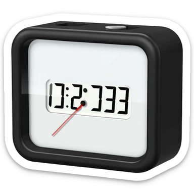 rectangular digital alarm clock with no time on sticker