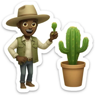 Cactus Juggler sticker