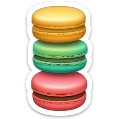 Colorful macaroons sticker