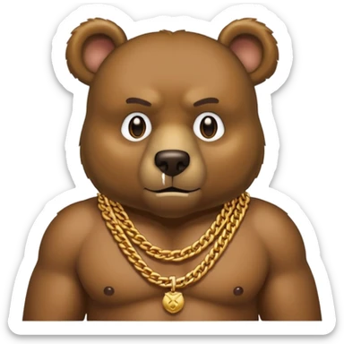 kanye west bear swears profusely sticker