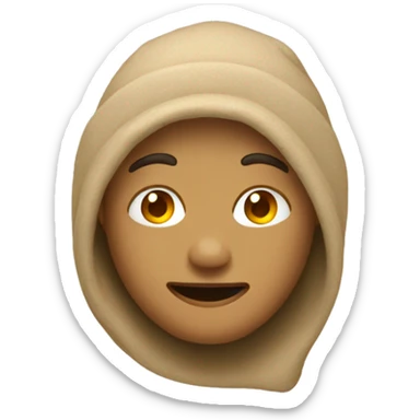 Cozy beige emoji  sticker