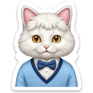 A preppy cat sticker