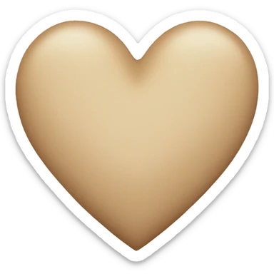 Beige heart sticker