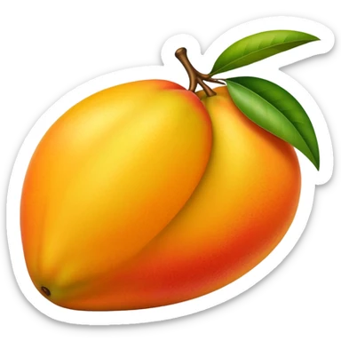 ripe juicy mango fruit sticker