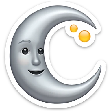 half moon sticker