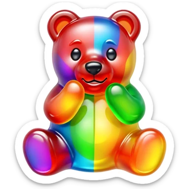 rainbow gummy bear sticker