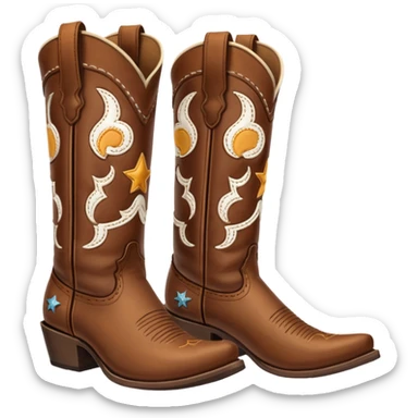 Cowboy boots sticker