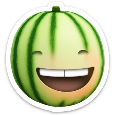Melon with beard sticker