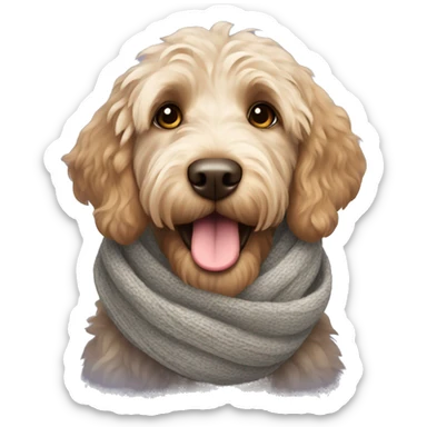 labradoodle-in-the-scarf sticker
