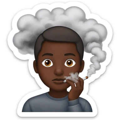 Hiding in smoke sticker