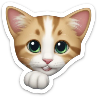 kitten lying on a transgender flag playing on a games console sticker