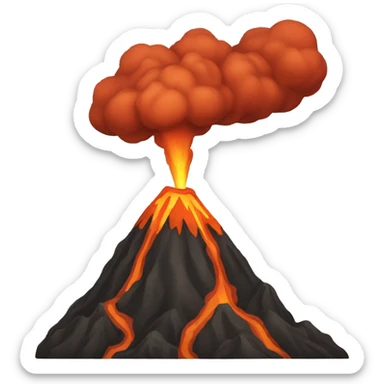 Volcano sticker