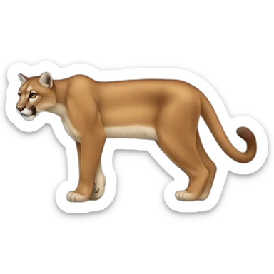 Mountain Lion Full Body sticker