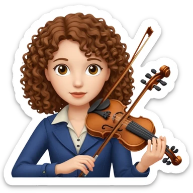 CURLY HAIR FEMALE VIOLINIST sticker