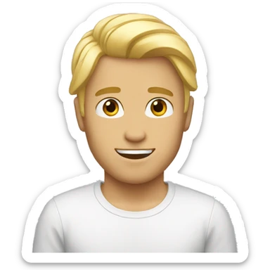 I need to generate a guy with blond hair  sticker