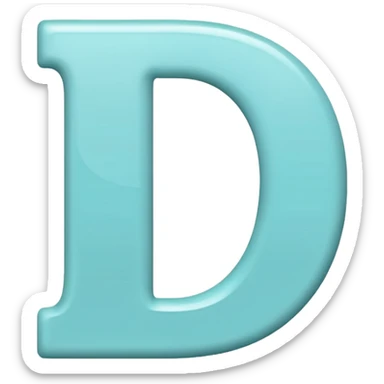 light turquoise letter D emoji sticker
